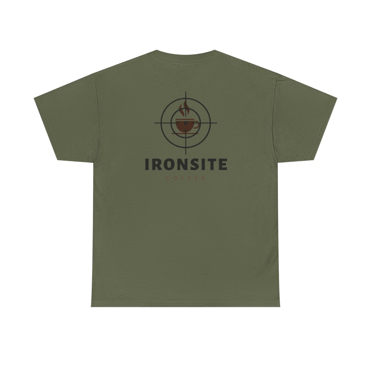 Unisex Heavy Cotton Tee with Ironsite Coffee Design | Casual Comfort, Gift for Coffee Lovers, Everyday Style, Perfect for Any Occasion