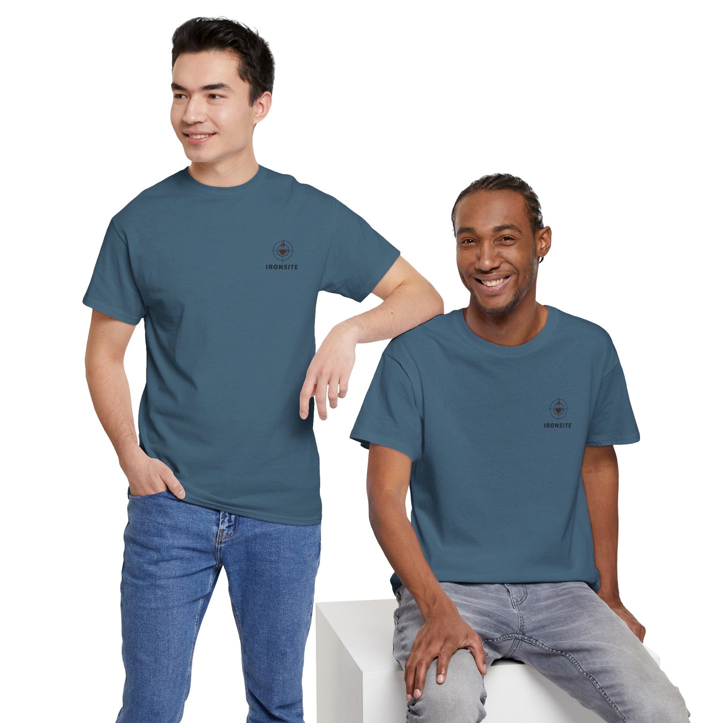 Unisex Heavy Cotton Tee with Ironsite Coffee Design | Casual Comfort, Gift for Coffee Lovers, Everyday Style, Perfect for Any Occasion