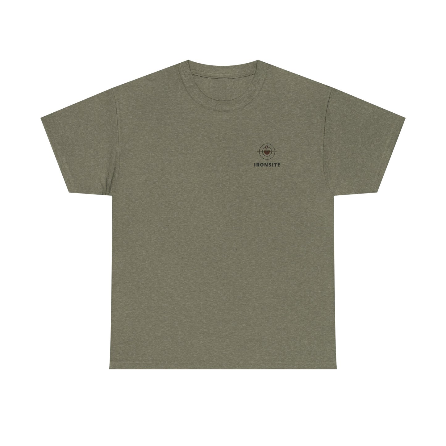 Unisex Heavy Cotton Tee with Ironsite Coffee Design | Casual Comfort, Gift for Coffee Lovers, Everyday Style, Perfect for Any Occasion