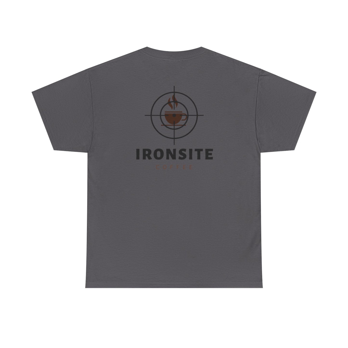 Unisex Heavy Cotton Tee with Ironsite Coffee Design | Casual Comfort, Gift for Coffee Lovers, Everyday Style, Perfect for Any Occasion
