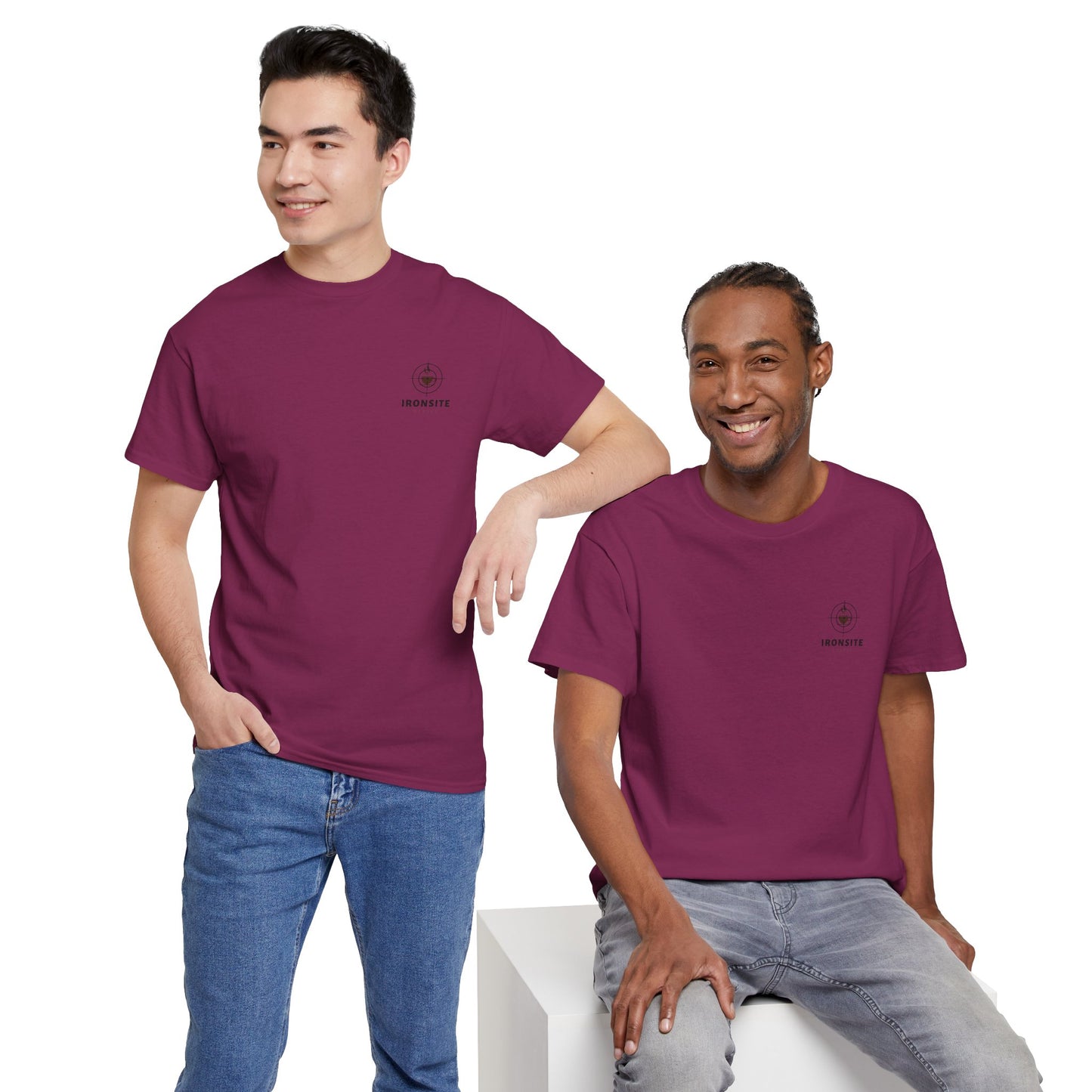 Unisex Heavy Cotton Tee with Ironsite Coffee Design | Casual Comfort, Gift for Coffee Lovers, Everyday Style, Perfect for Any Occasion