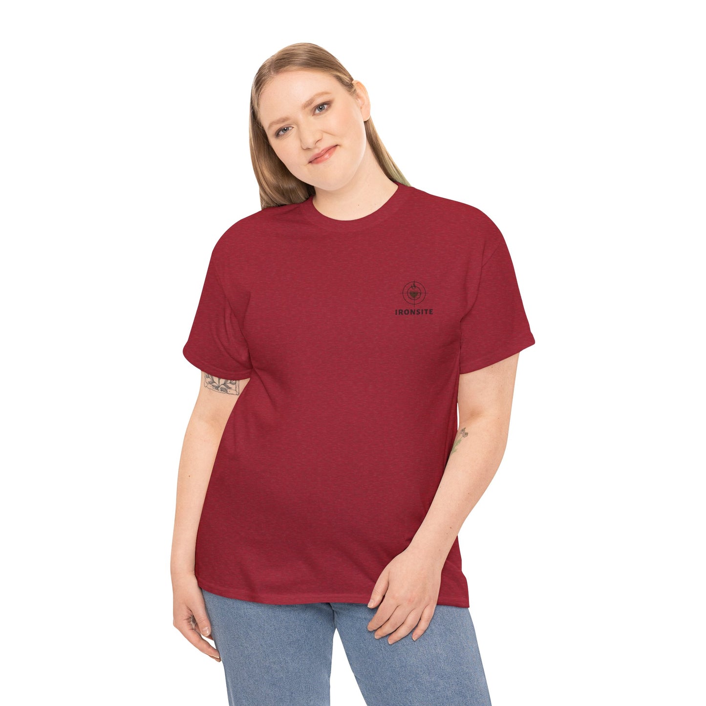 Unisex Heavy Cotton Tee with Ironsite Coffee Design | Casual Comfort, Gift for Coffee Lovers, Everyday Style, Perfect for Any Occasion