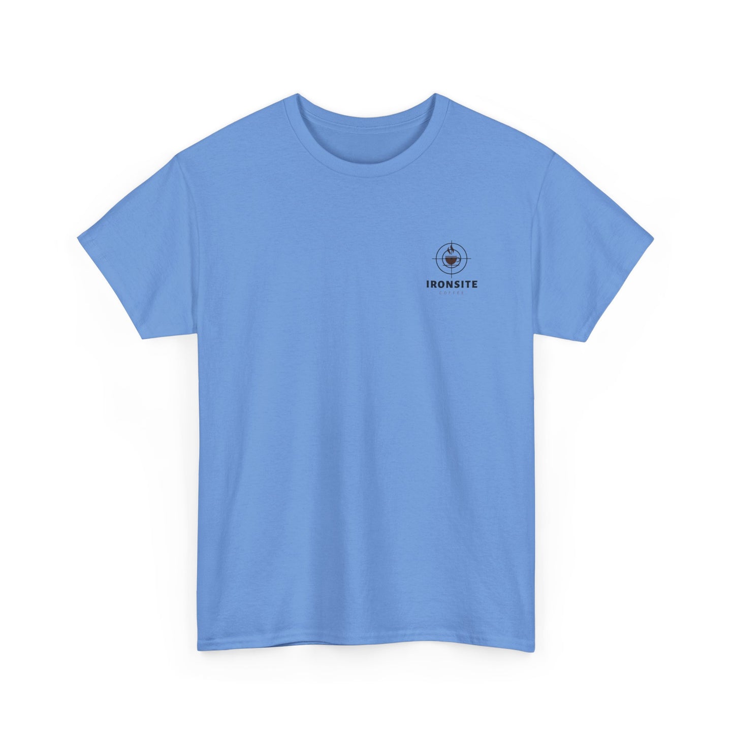 Unisex Heavy Cotton Tee with Ironsite Coffee Design | Casual Comfort, Gift for Coffee Lovers, Everyday Style, Perfect for Any Occasion