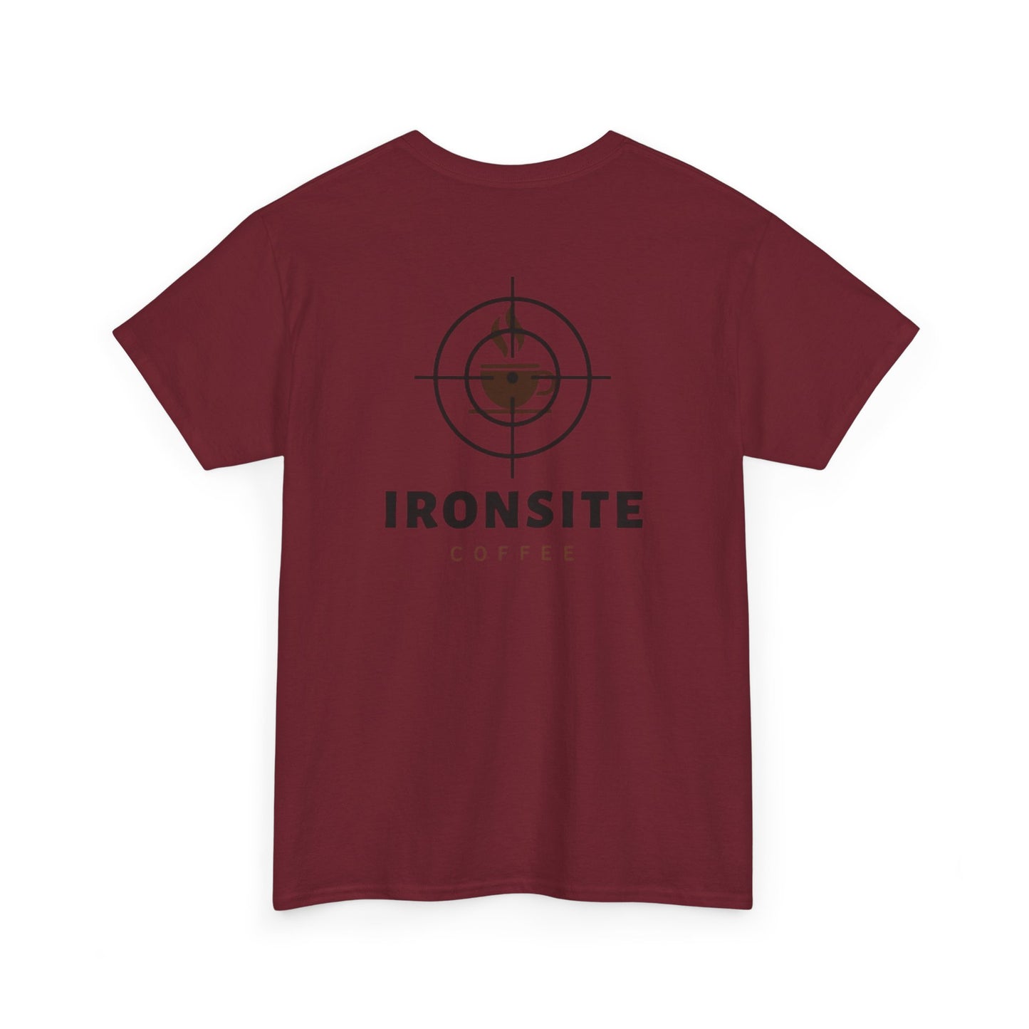 Unisex Heavy Cotton Tee with Ironsite Coffee Design | Casual Comfort, Gift for Coffee Lovers, Everyday Style, Perfect for Any Occasion