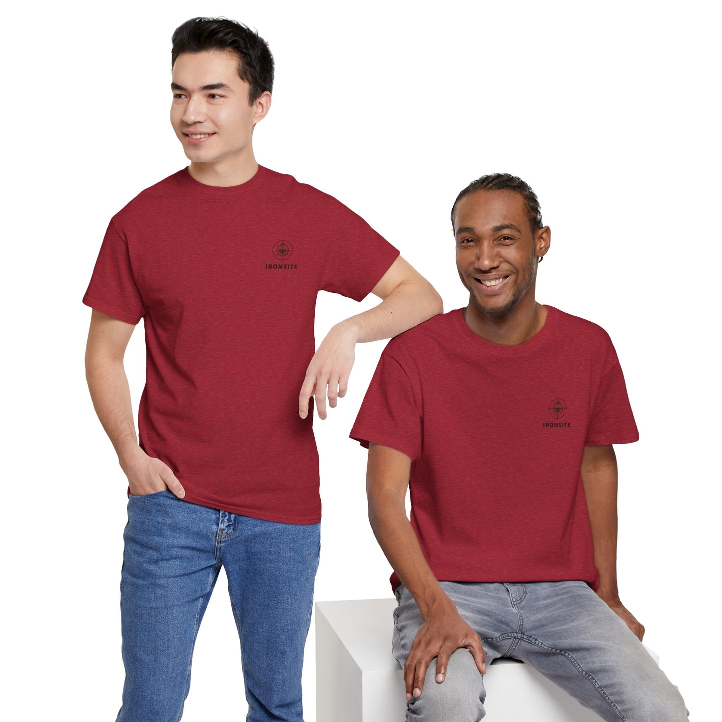 Unisex Heavy Cotton Tee with Ironsite Coffee Design | Casual Comfort, Gift for Coffee Lovers, Everyday Style, Perfect for Any Occasion