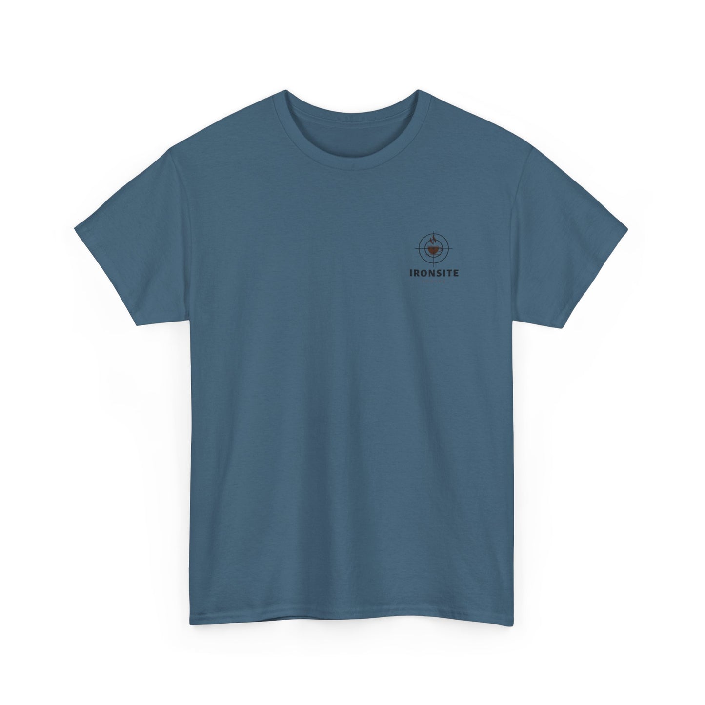 Unisex Heavy Cotton Tee with Ironsite Coffee Design | Casual Comfort, Gift for Coffee Lovers, Everyday Style, Perfect for Any Occasion