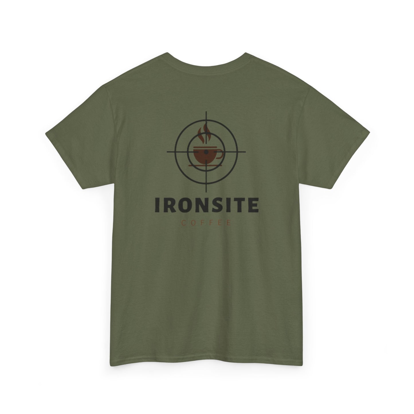 Unisex Heavy Cotton Tee with Ironsite Coffee Design | Casual Comfort, Gift for Coffee Lovers, Everyday Style, Perfect for Any Occasion
