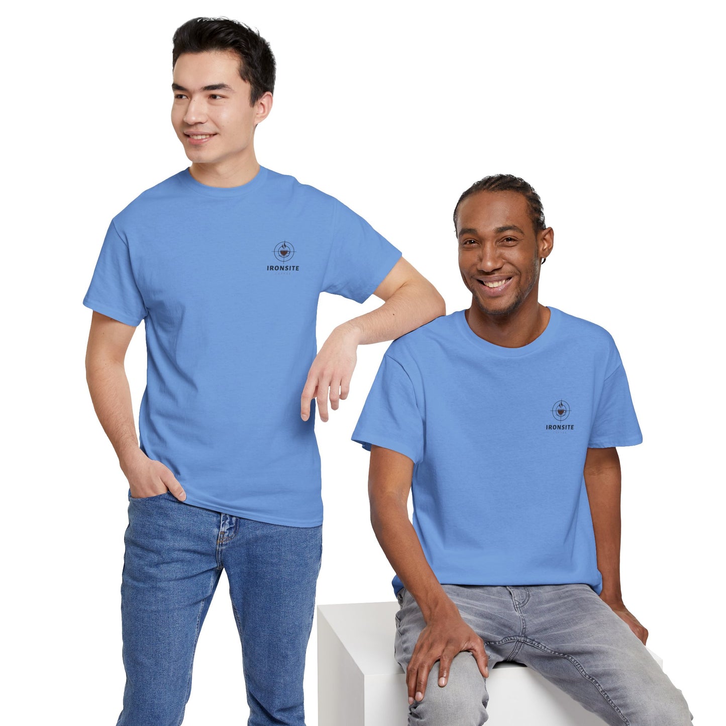 Unisex Heavy Cotton Tee with Ironsite Coffee Design | Casual Comfort, Gift for Coffee Lovers, Everyday Style, Perfect for Any Occasion