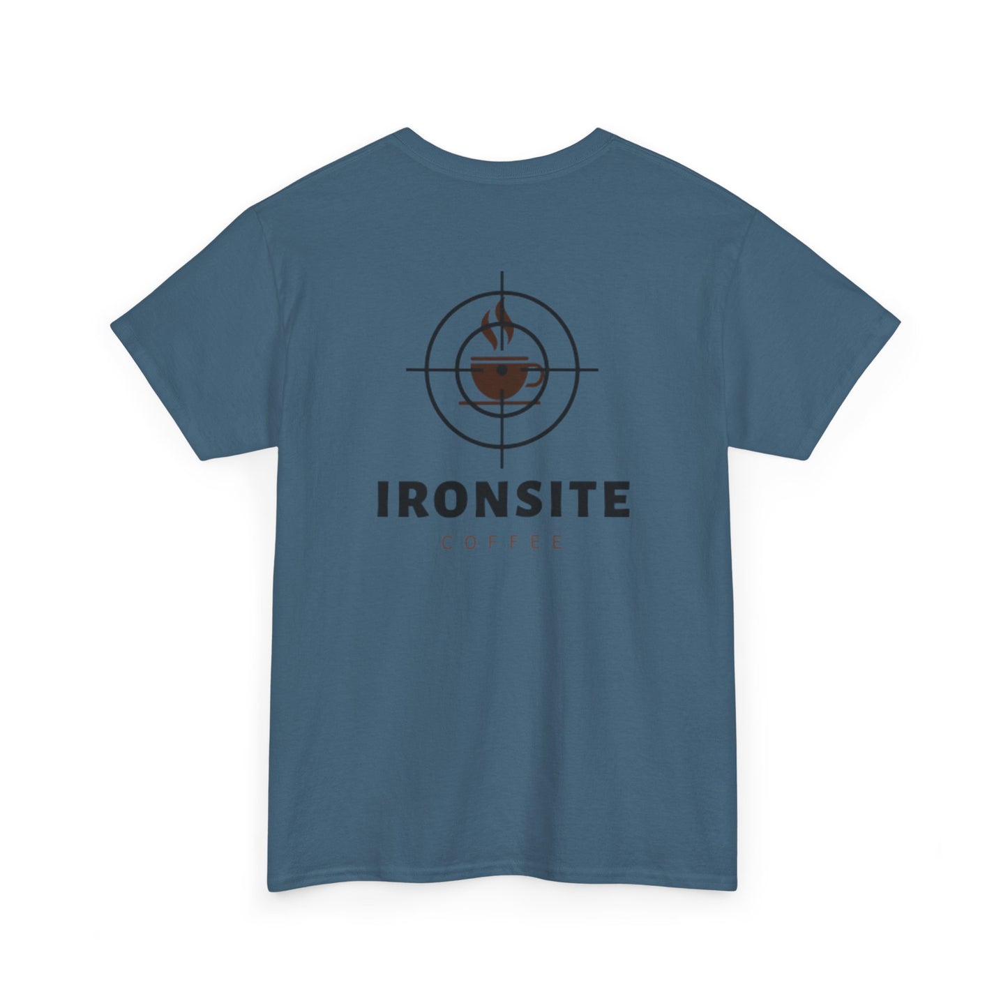 Unisex Heavy Cotton Tee with Ironsite Coffee Design | Casual Comfort, Gift for Coffee Lovers, Everyday Style, Perfect for Any Occasion