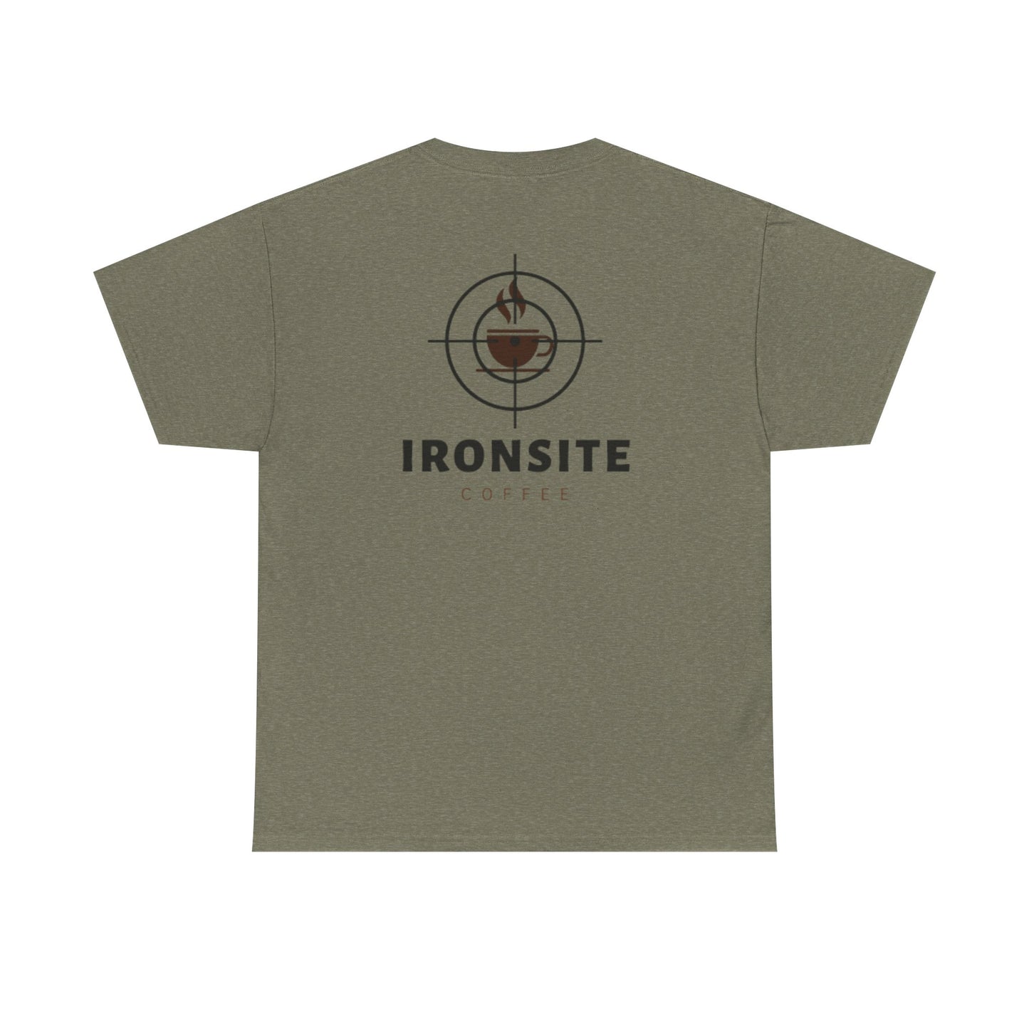 Unisex Heavy Cotton Tee with Ironsite Coffee Design | Casual Comfort, Gift for Coffee Lovers, Everyday Style, Perfect for Any Occasion