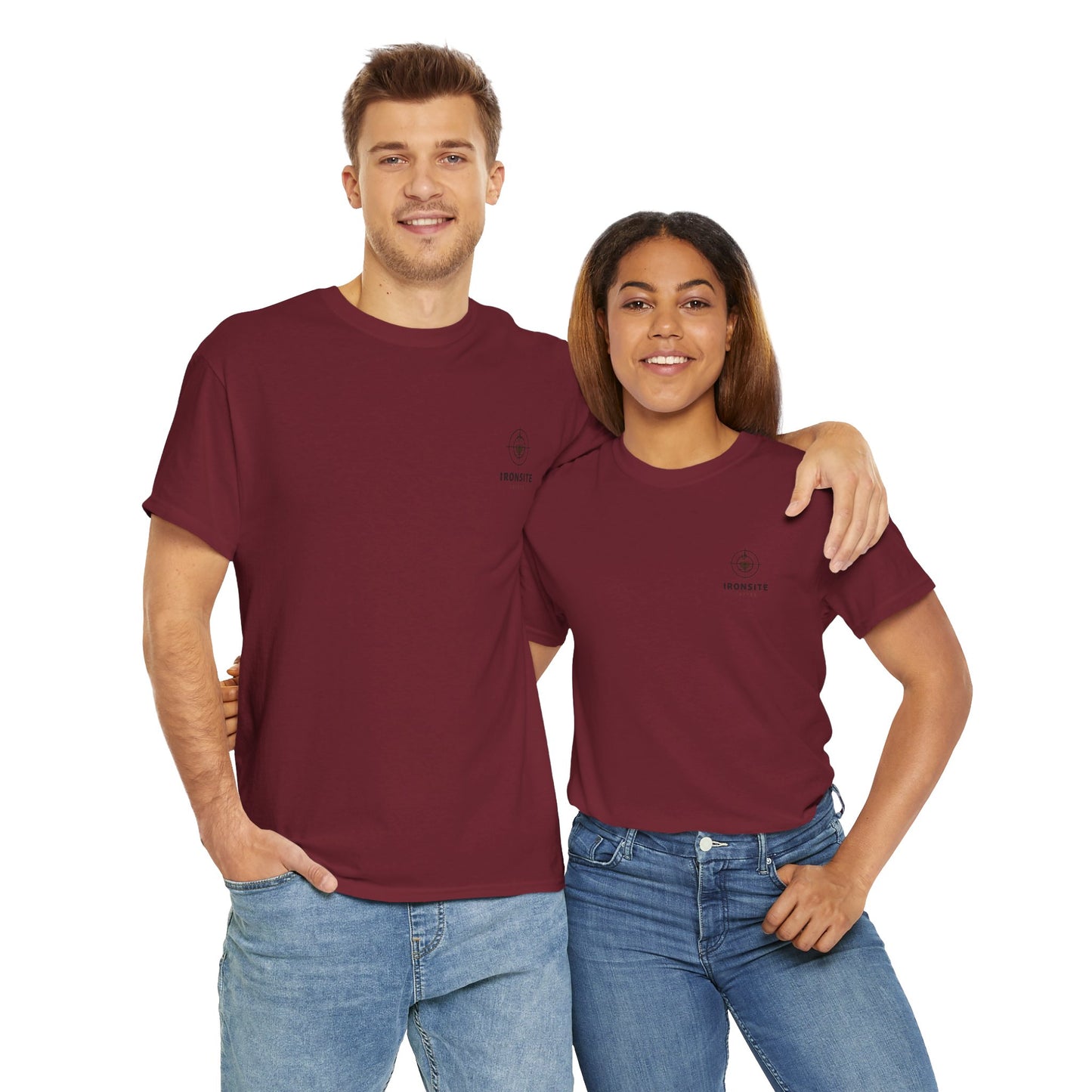Unisex Heavy Cotton Tee with Ironsite Coffee Design | Casual Comfort, Gift for Coffee Lovers, Everyday Style, Perfect for Any Occasion