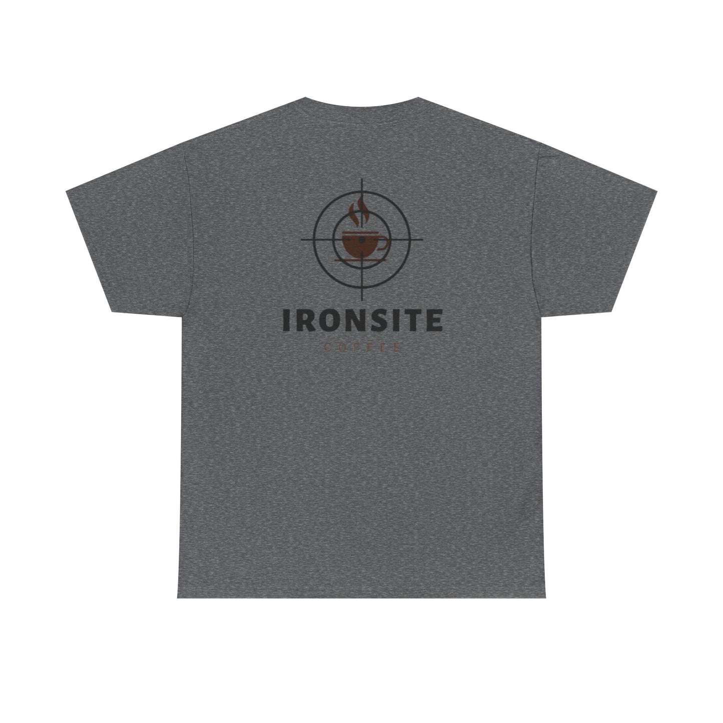 Unisex Heavy Cotton Tee with Ironsite Coffee Design | Casual Comfort, Gift for Coffee Lovers, Everyday Style, Perfect for Any Occasion