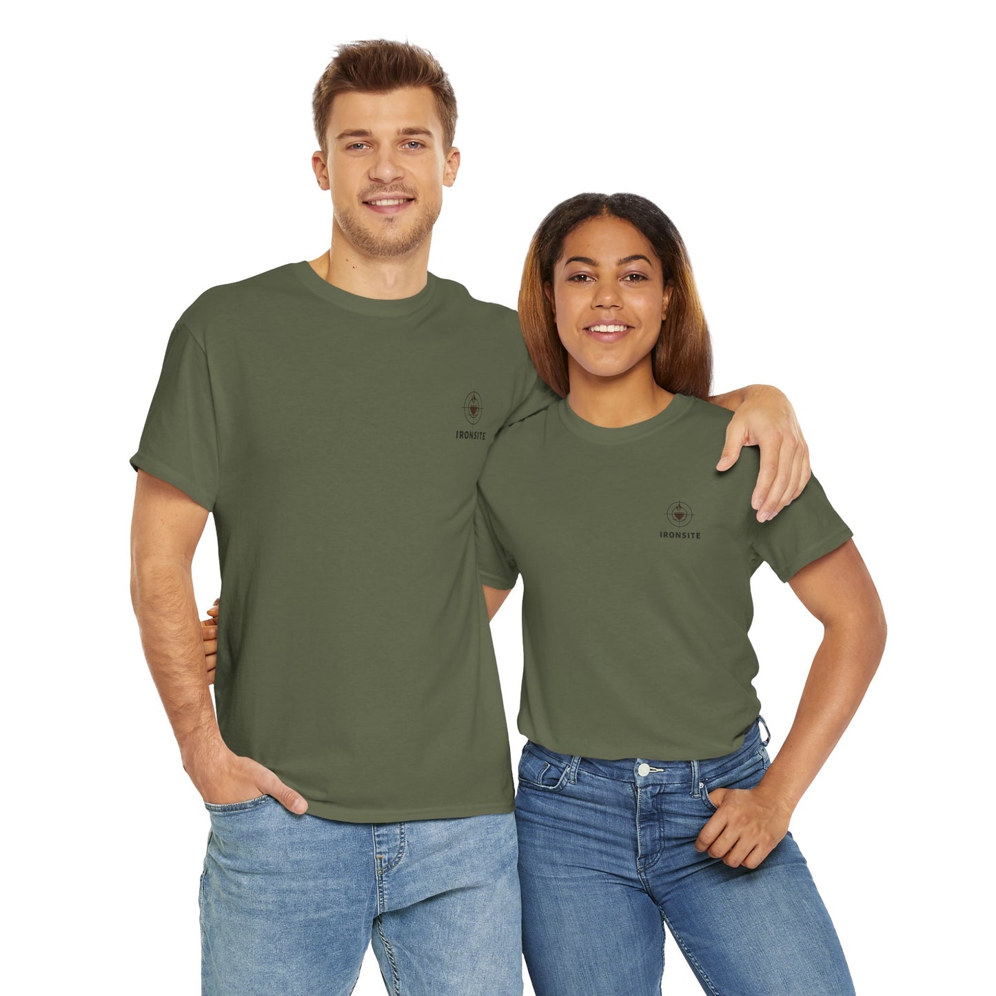 Unisex Heavy Cotton Tee with Ironsite Coffee Design | Casual Comfort, Gift for Coffee Lovers, Everyday Style, Perfect for Any Occasion