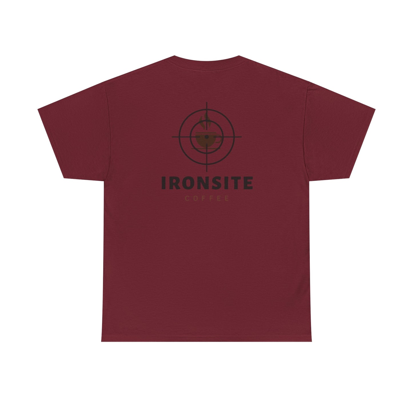 Unisex Heavy Cotton Tee with Ironsite Coffee Design | Casual Comfort, Gift for Coffee Lovers, Everyday Style, Perfect for Any Occasion