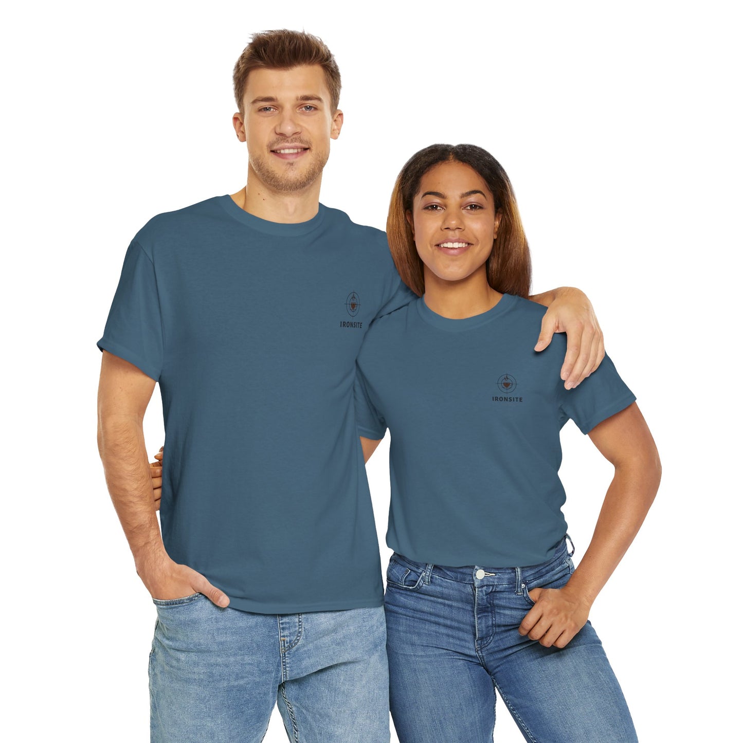 Unisex Heavy Cotton Tee with Ironsite Coffee Design | Casual Comfort, Gift for Coffee Lovers, Everyday Style, Perfect for Any Occasion