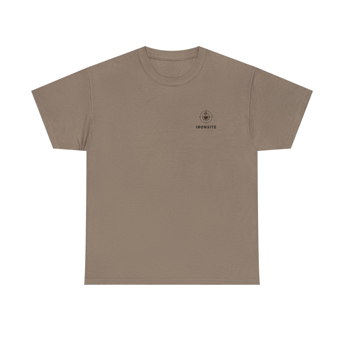 Unisex Heavy Cotton Tee with Ironsite Coffee Design | Casual Comfort, Gift for Coffee Lovers, Everyday Style, Perfect for Any Occasion