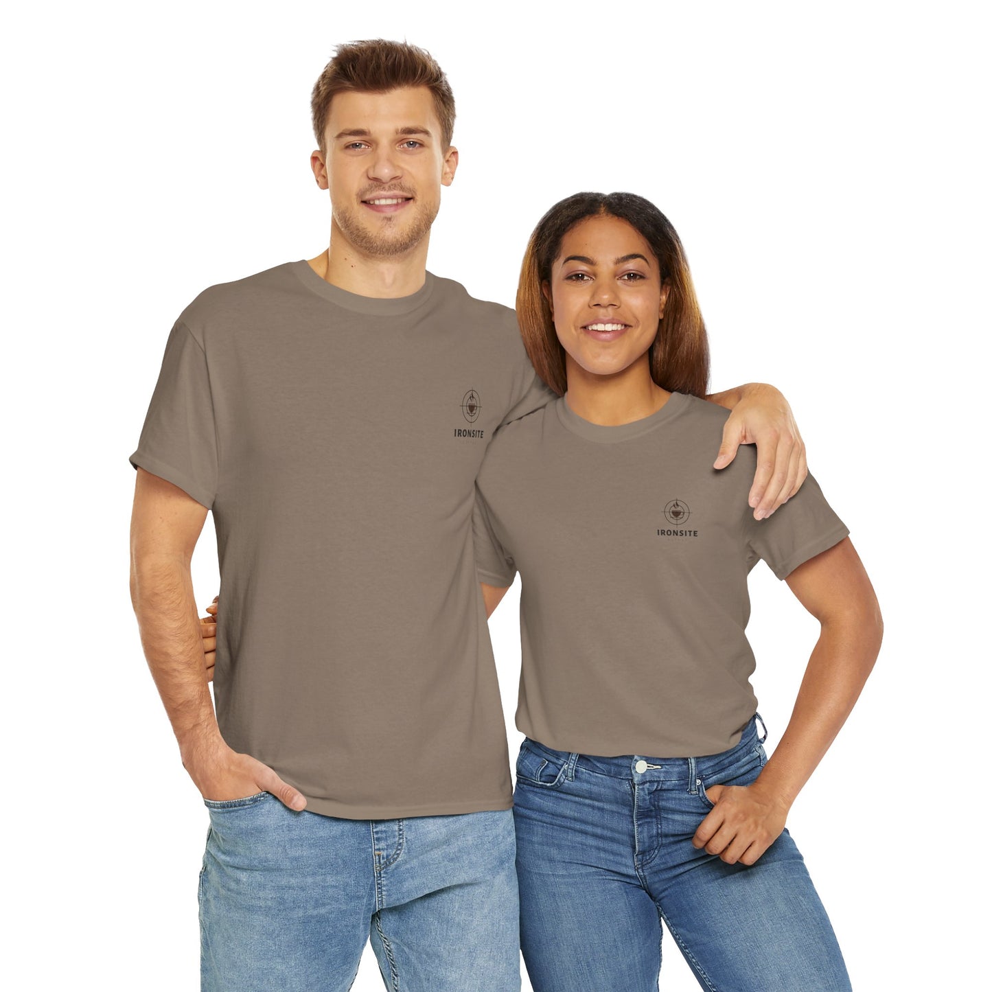 Unisex Heavy Cotton Tee with Ironsite Coffee Design | Casual Comfort, Gift for Coffee Lovers, Everyday Style, Perfect for Any Occasion