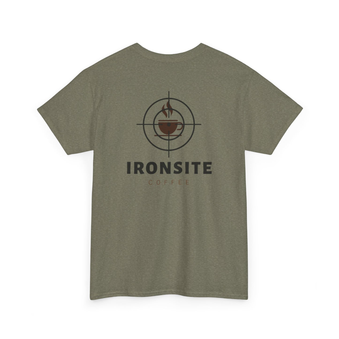 Unisex Heavy Cotton Tee with Ironsite Coffee Design | Casual Comfort, Gift for Coffee Lovers, Everyday Style, Perfect for Any Occasion
