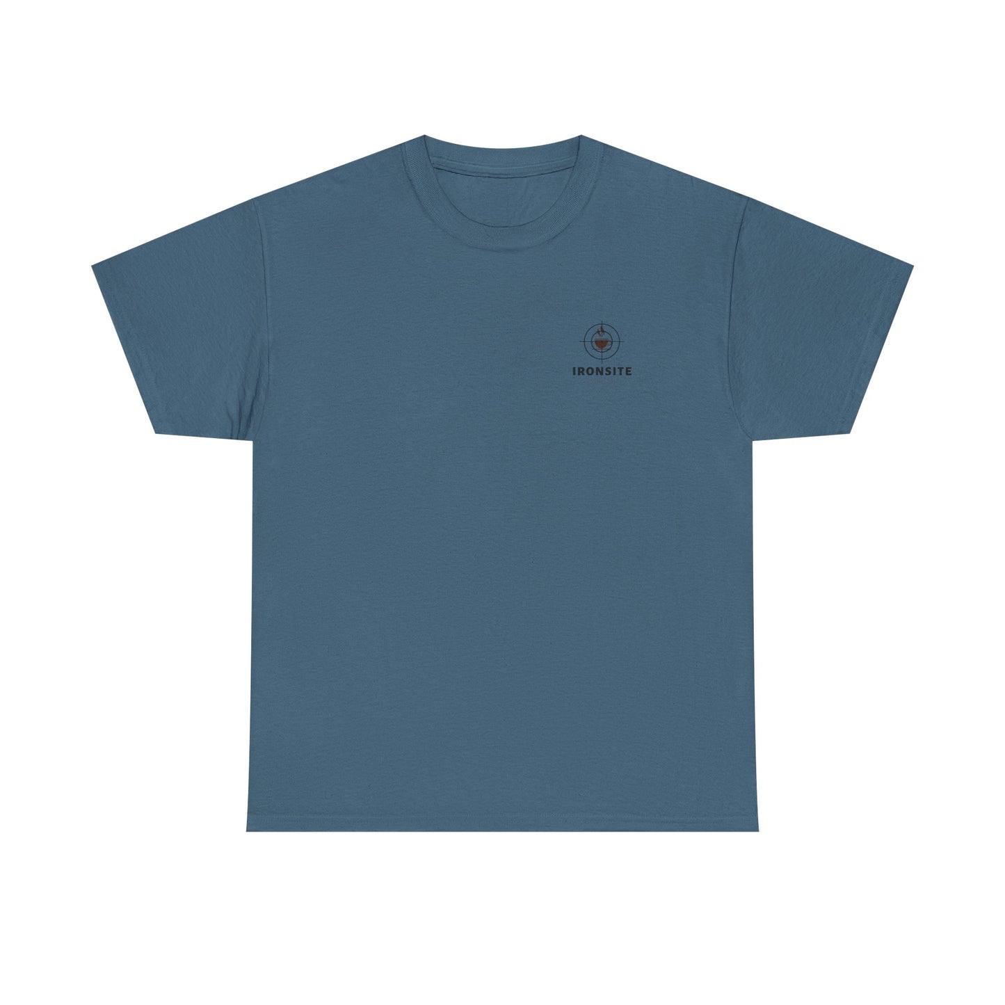 Unisex Heavy Cotton Tee with Ironsite Coffee Design | Casual Comfort, Gift for Coffee Lovers, Everyday Style, Perfect for Any Occasion