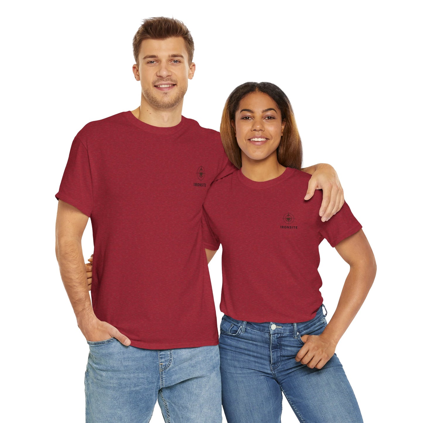 Unisex Heavy Cotton Tee with Ironsite Coffee Design | Casual Comfort, Gift for Coffee Lovers, Everyday Style, Perfect for Any Occasion