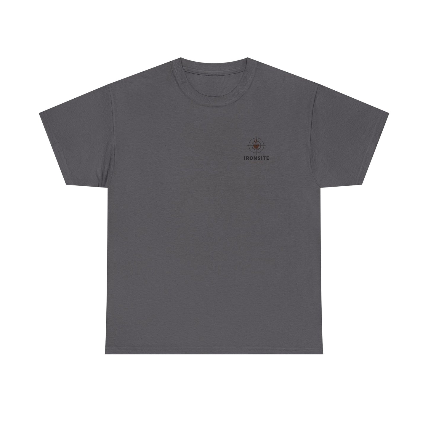 Unisex Heavy Cotton Tee with Ironsite Coffee Design | Casual Comfort, Gift for Coffee Lovers, Everyday Style, Perfect for Any Occasion
