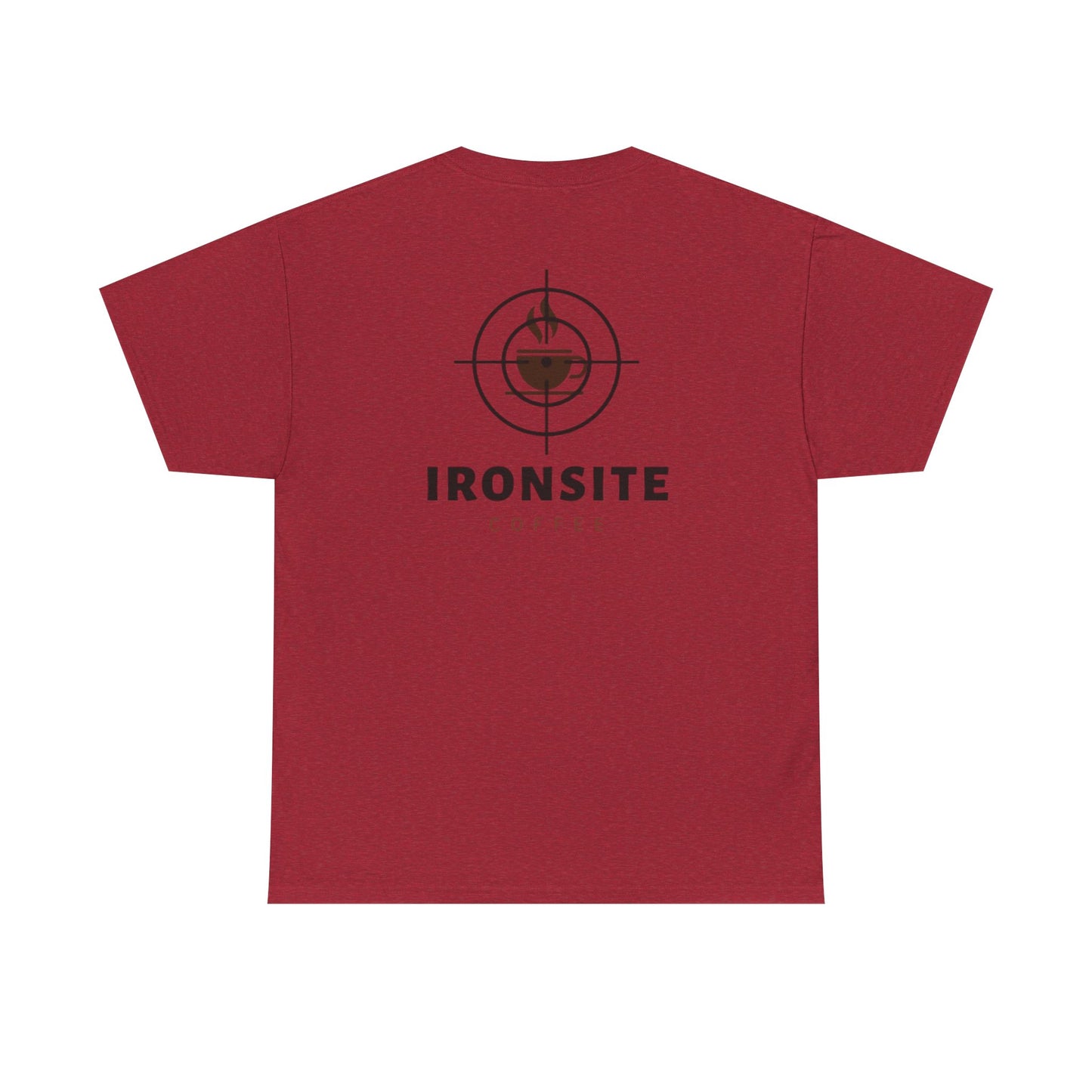 Unisex Heavy Cotton Tee with Ironsite Coffee Design | Casual Comfort, Gift for Coffee Lovers, Everyday Style, Perfect for Any Occasion