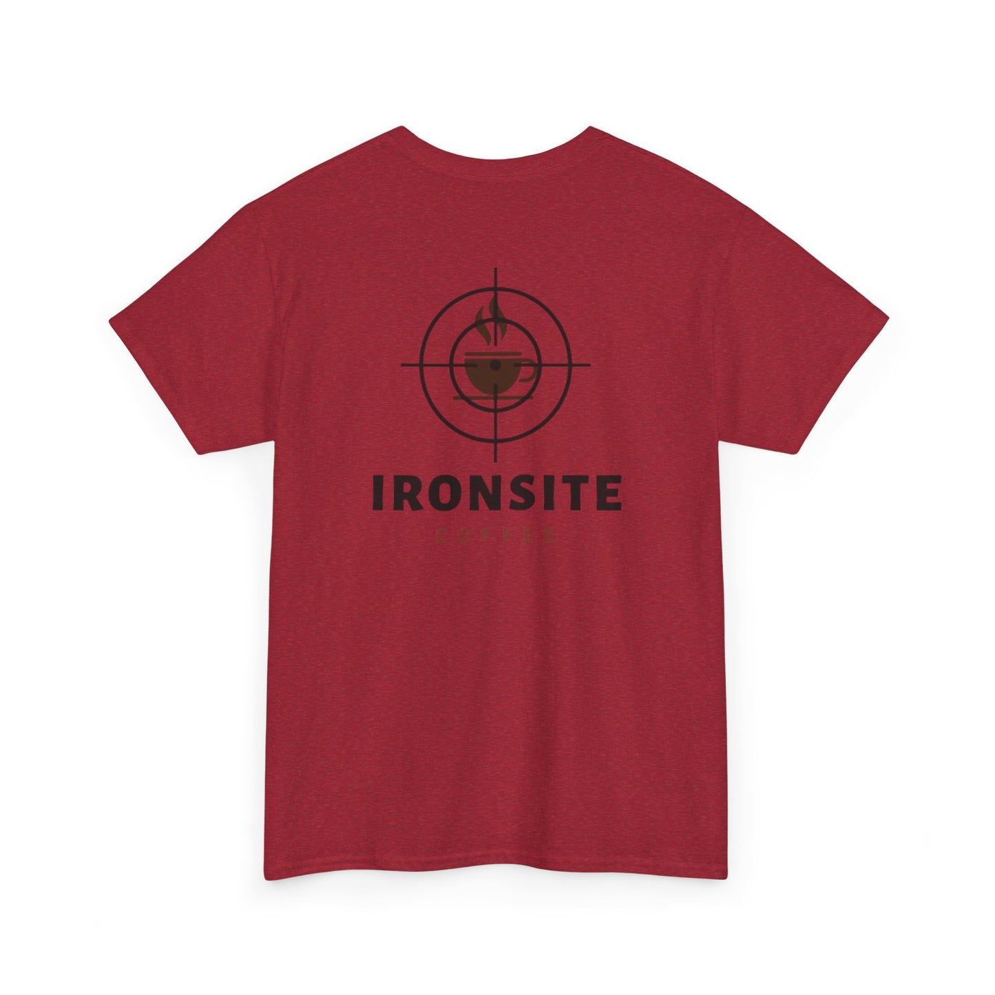 Unisex Heavy Cotton Tee with Ironsite Coffee Design | Casual Comfort, Gift for Coffee Lovers, Everyday Style, Perfect for Any Occasion