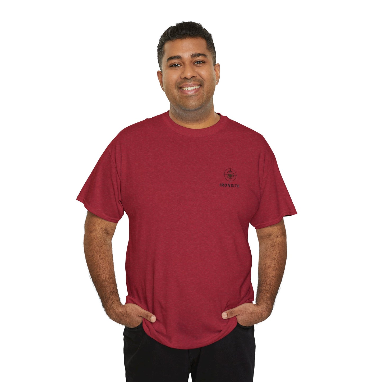 Unisex Heavy Cotton Tee with Ironsite Coffee Design | Casual Comfort, Gift for Coffee Lovers, Everyday Style, Perfect for Any Occasion