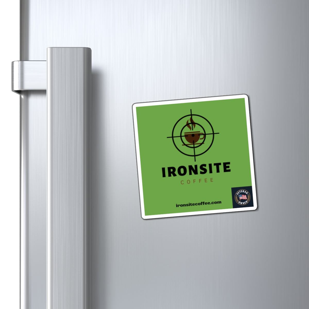 Ironsite Coffee Magnet, Funny Kitchen Decor, Coffee Lover Gift, Refrigerator Magnet, Unique Coffee Shop Memorabilia
