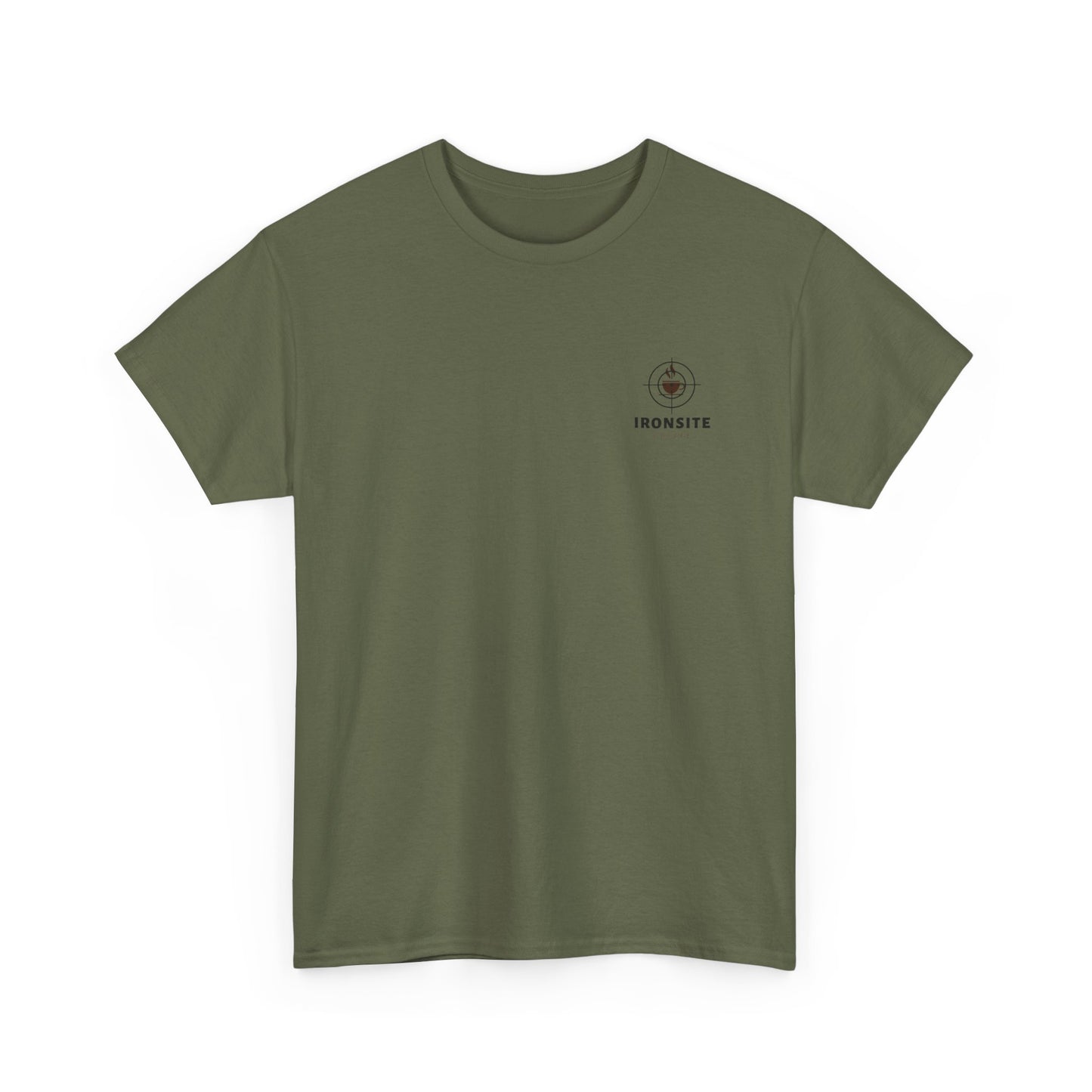 Unisex Heavy Cotton Tee with Ironsite Coffee Design | Casual Comfort, Gift for Coffee Lovers, Everyday Style, Perfect for Any Occasion