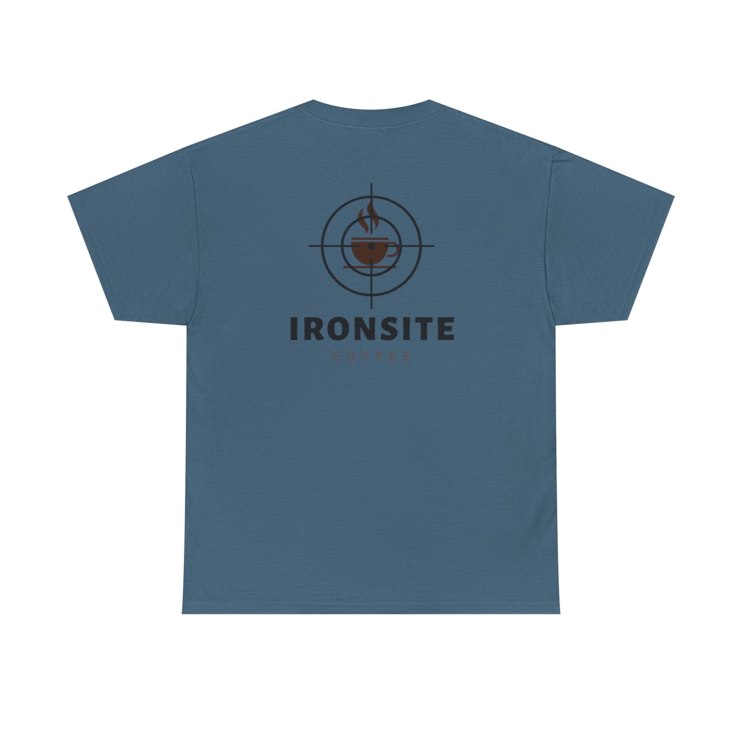 Unisex Heavy Cotton Tee with Ironsite Coffee Design | Casual Comfort, Gift for Coffee Lovers, Everyday Style, Perfect for Any Occasion