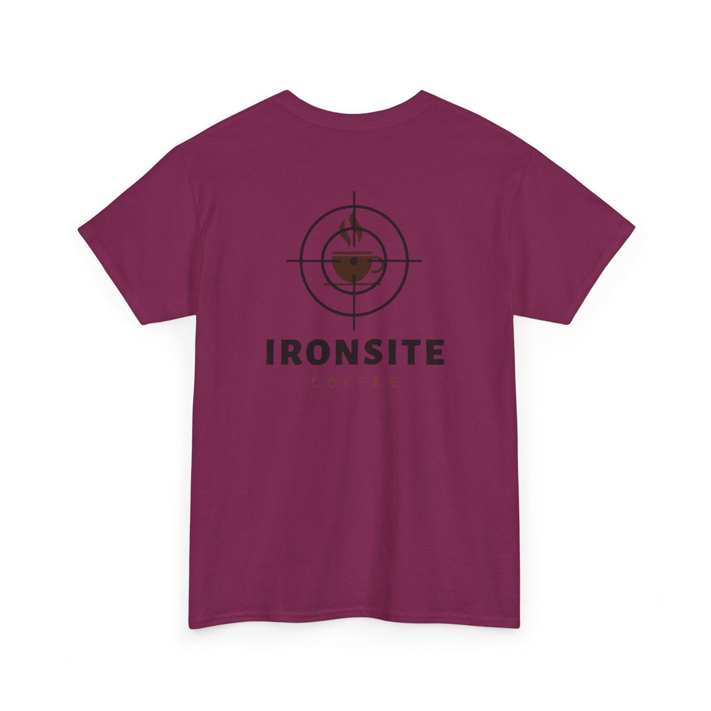 Unisex Heavy Cotton Tee with Ironsite Coffee Design | Casual Comfort, Gift for Coffee Lovers, Everyday Style, Perfect for Any Occasion