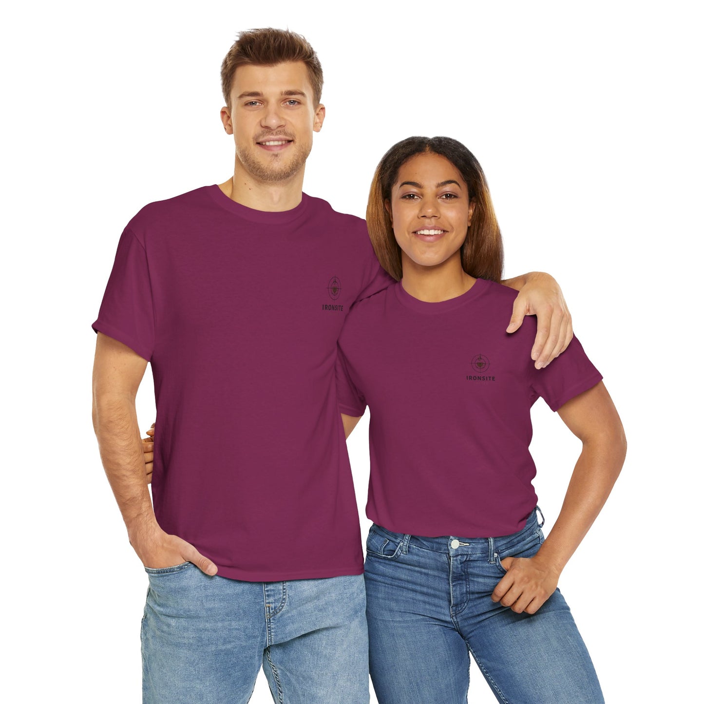 Unisex Heavy Cotton Tee with Ironsite Coffee Design | Casual Comfort, Gift for Coffee Lovers, Everyday Style, Perfect for Any Occasion