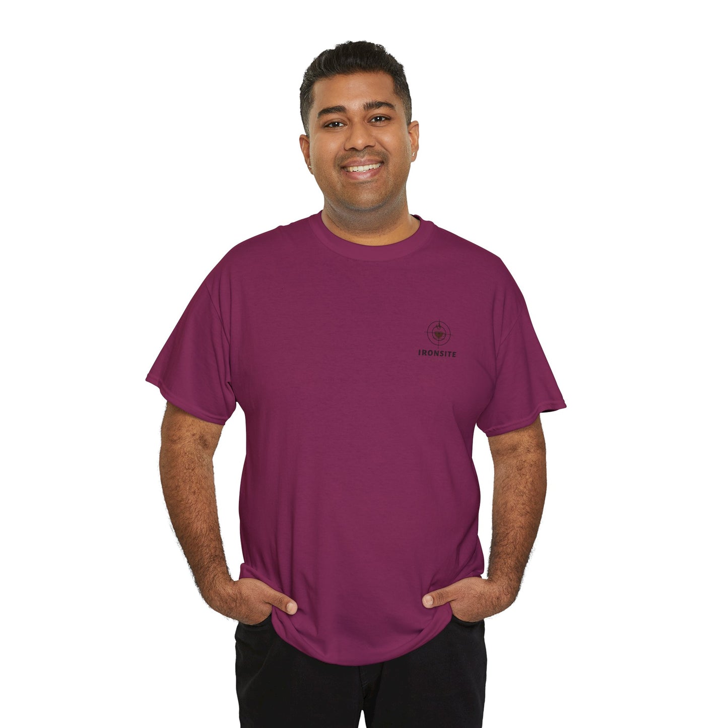 Unisex Heavy Cotton Tee with Ironsite Coffee Design | Casual Comfort, Gift for Coffee Lovers, Everyday Style, Perfect for Any Occasion
