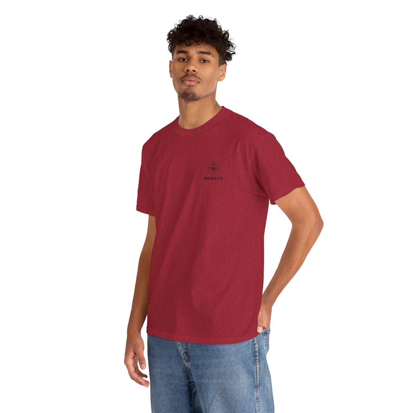 Unisex Heavy Cotton Tee with Ironsite Coffee Design | Casual Comfort, Gift for Coffee Lovers, Everyday Style, Perfect for Any Occasion
