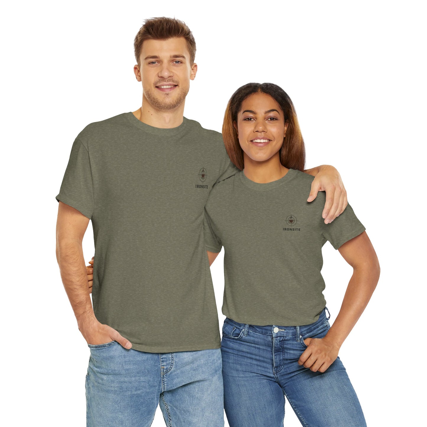 Unisex Heavy Cotton Tee with Ironsite Coffee Design | Casual Comfort, Gift for Coffee Lovers, Everyday Style, Perfect for Any Occasion