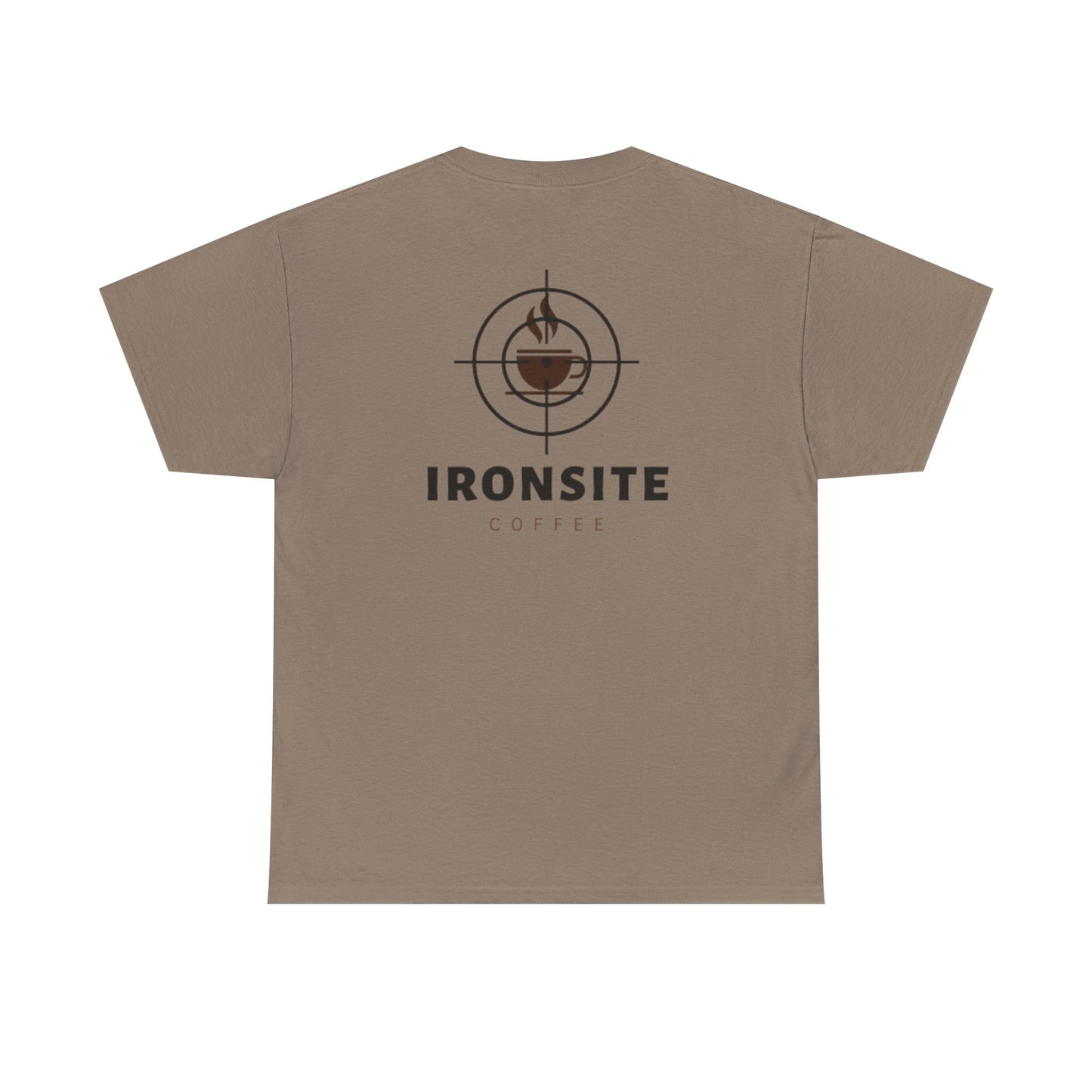 Unisex Heavy Cotton Tee with Ironsite Coffee Design | Casual Comfort, Gift for Coffee Lovers, Everyday Style, Perfect for Any Occasion