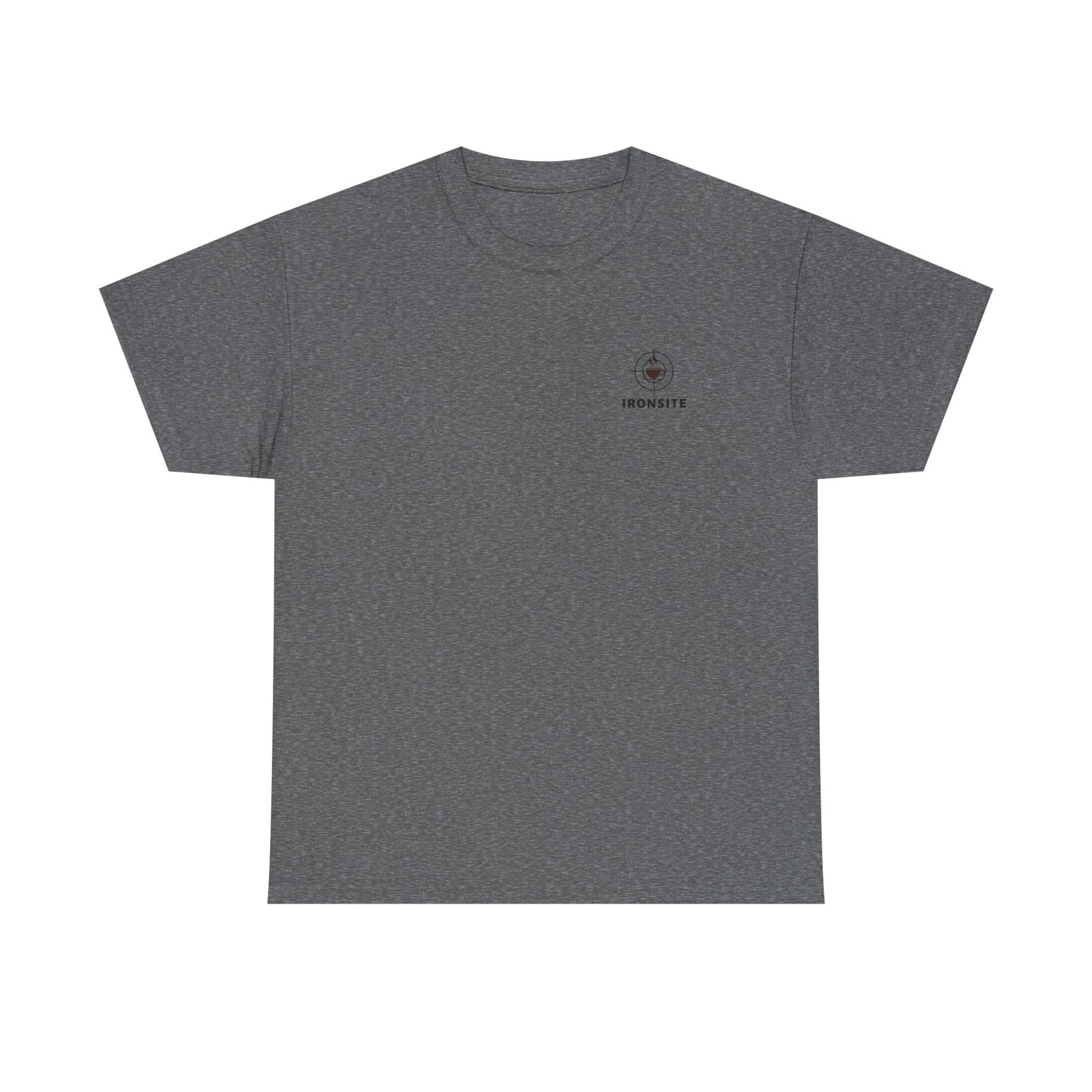 Unisex Heavy Cotton Tee with Ironsite Coffee Design | Casual Comfort, Gift for Coffee Lovers, Everyday Style, Perfect for Any Occasion