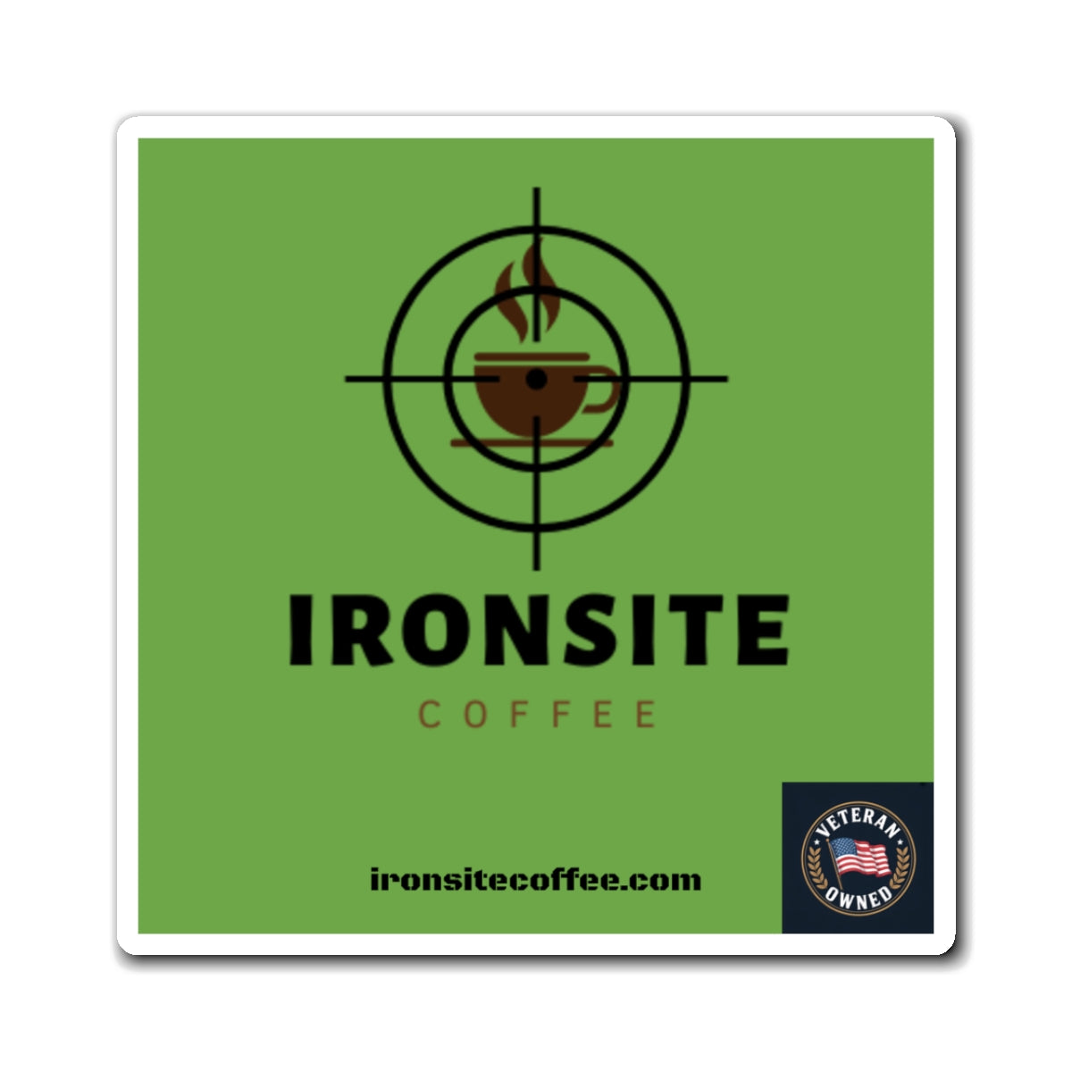 Ironsite Coffee Magnet, Funny Kitchen Decor, Coffee Lover Gift, Refrigerator Magnet, Unique Coffee Shop Memorabilia