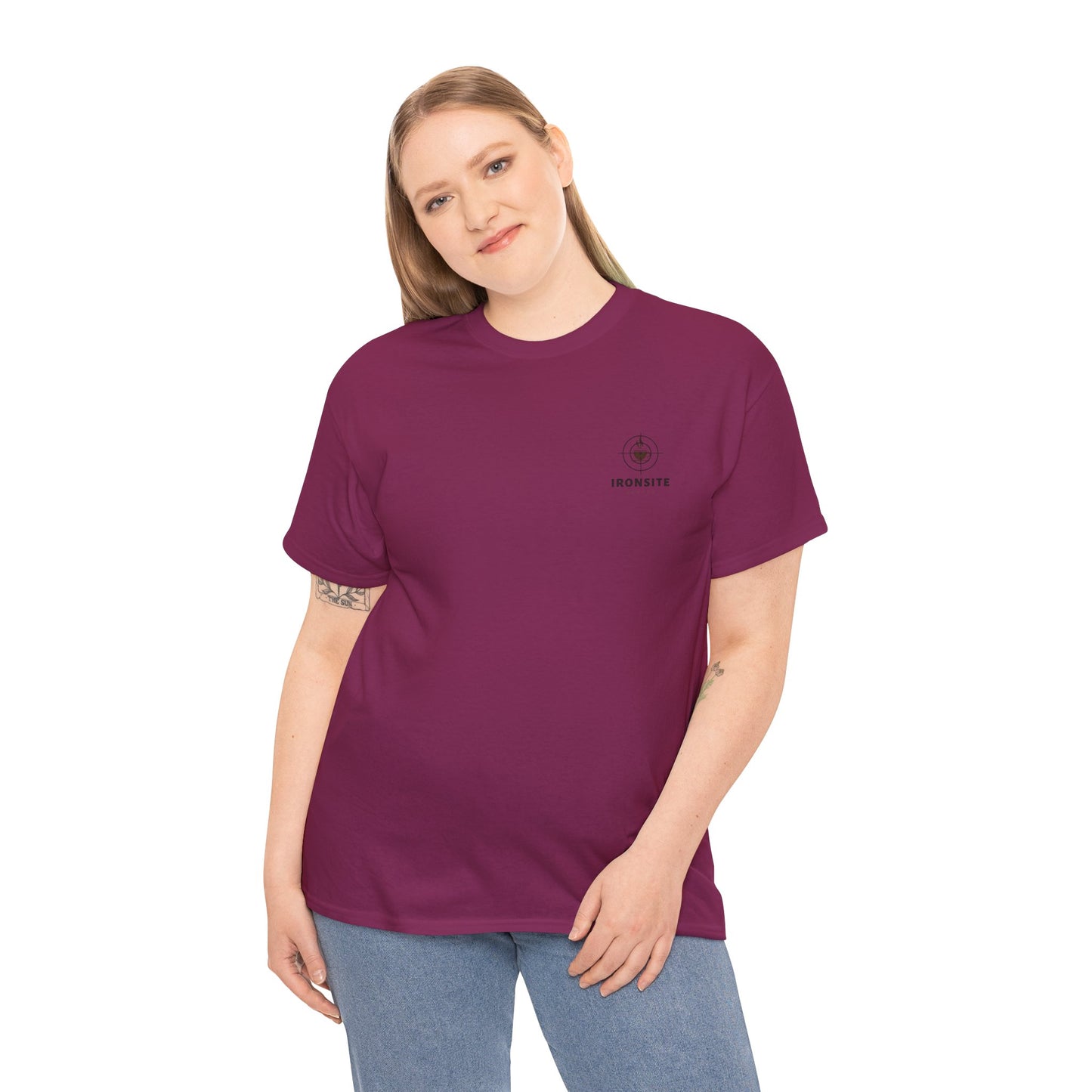 Unisex Heavy Cotton Tee with Ironsite Coffee Design | Casual Comfort, Gift for Coffee Lovers, Everyday Style, Perfect for Any Occasion