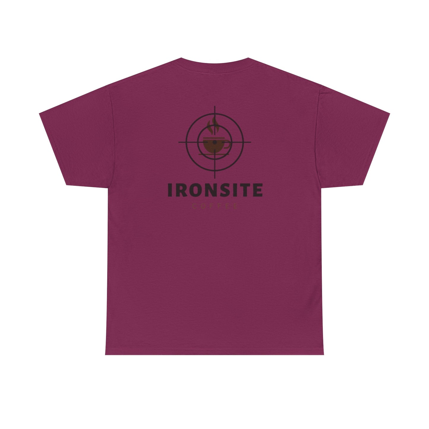 Unisex Heavy Cotton Tee with Ironsite Coffee Design | Casual Comfort, Gift for Coffee Lovers, Everyday Style, Perfect for Any Occasion