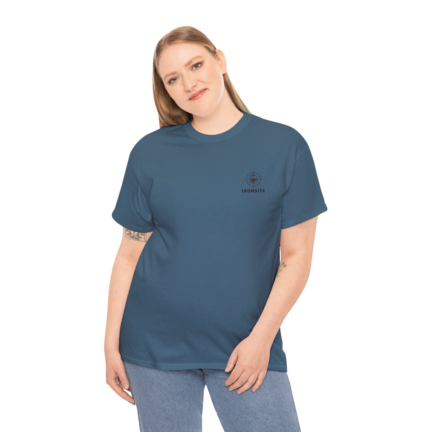 Unisex Heavy Cotton Tee with Ironsite Coffee Design | Casual Comfort, Gift for Coffee Lovers, Everyday Style, Perfect for Any Occasion