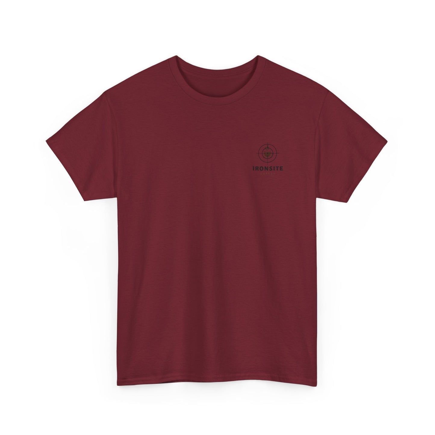 Unisex Heavy Cotton Tee with Ironsite Coffee Design | Casual Comfort, Gift for Coffee Lovers, Everyday Style, Perfect for Any Occasion